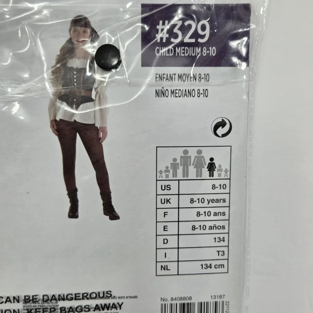 Costume,Female, Shipwrecked Pirate Child size‎ M